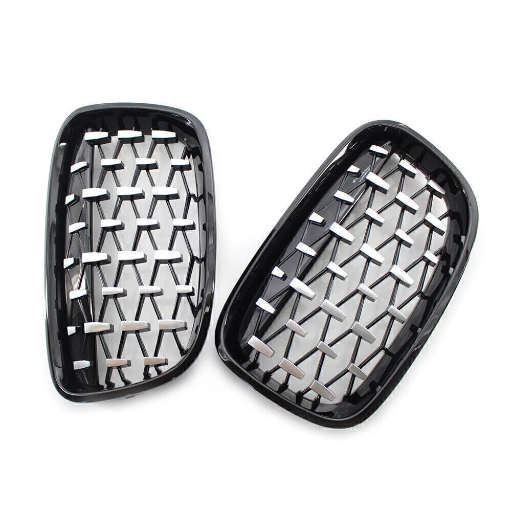 Front Mesh Grille for BMW 1 Series F20 (2011–2014) - Black, Diamond Style