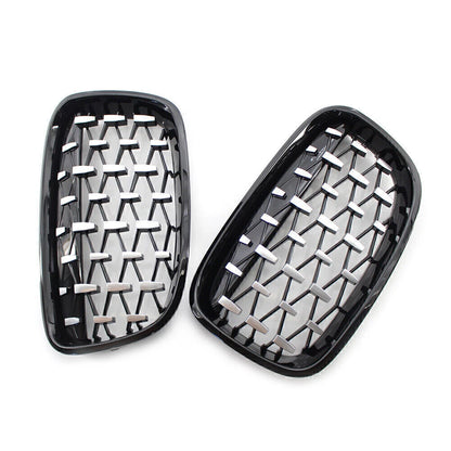 Front Mesh Grille for BMW 1 Series F20 (2011–2014) - Black, Diamond Style