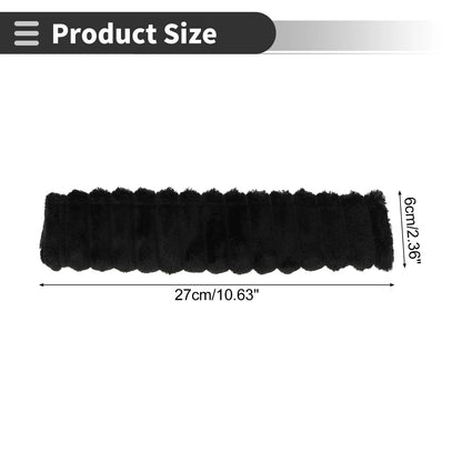 Set of 2 Black Seat Belt Cover Pads for Universal Fit (27cm)