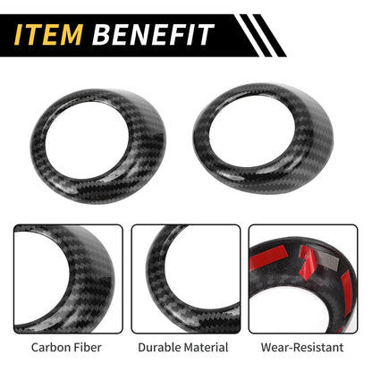 Set of 2 Carbon Fiber Interior Door Speaker Covers for Toyota Tundra (2014–2021)