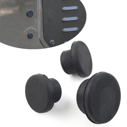 Tailgate Rubber Dust Plugs 3 x for Jeep Wrangler JL (2018 - up) Black
