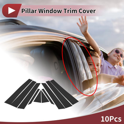 Set of 10 Door Pillar Window Trim for Volkswagen Touareg