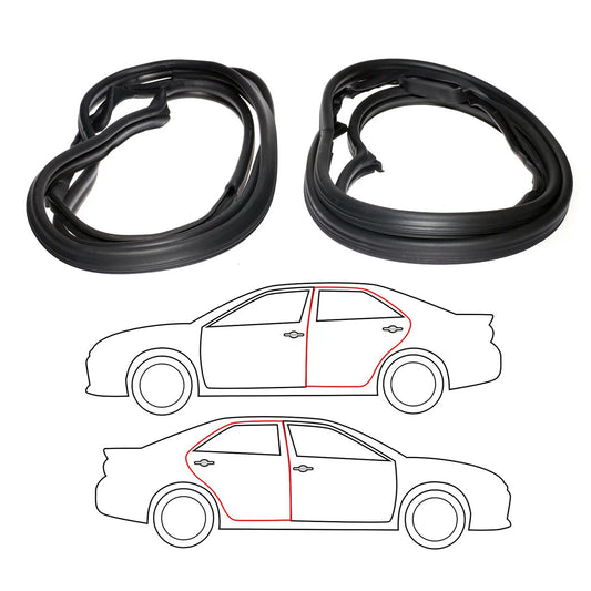 Rear Door Weatherstrip Seal x2 for Mercedes-Benz W201 190/190E/190LE 1982-1993