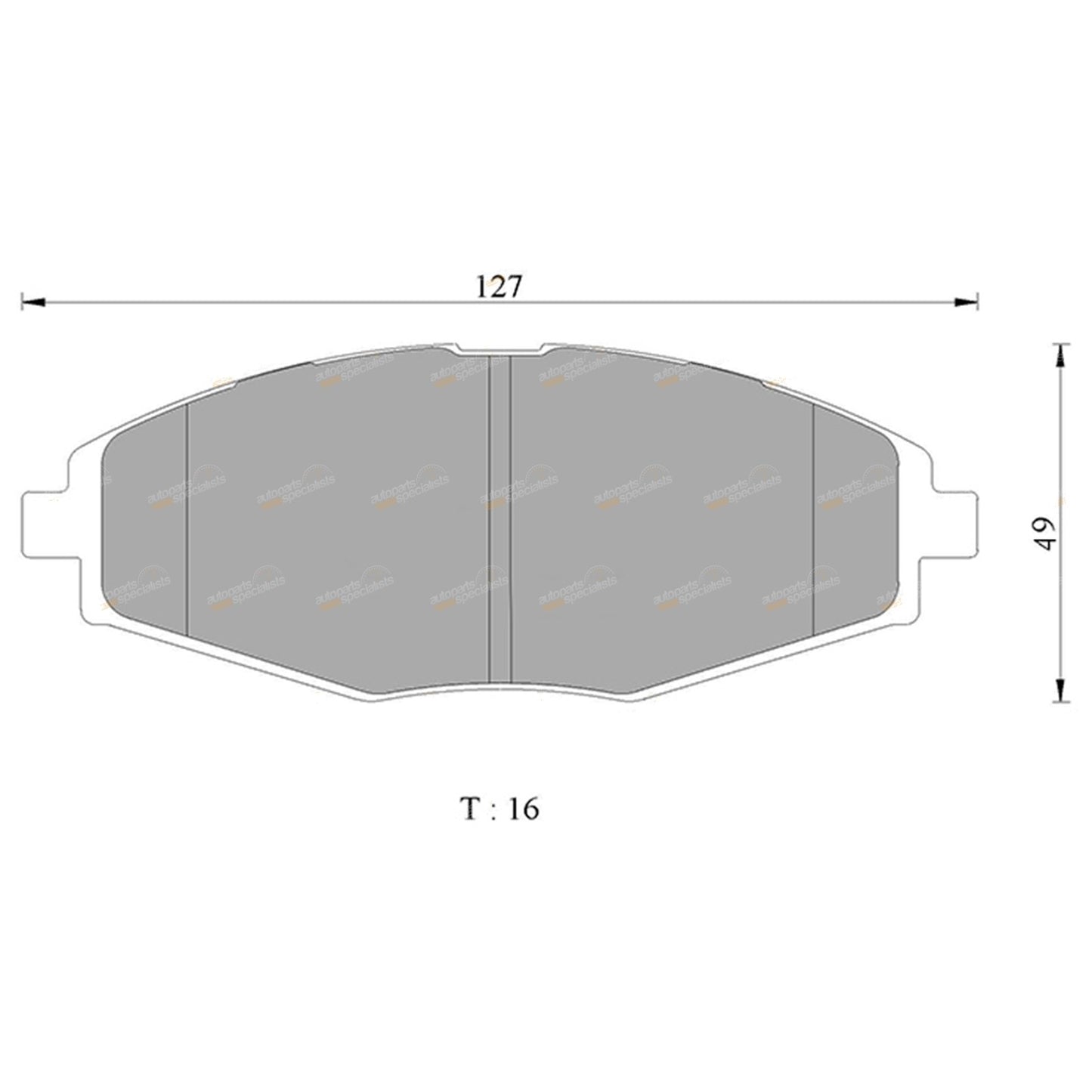 Front Disc Brake Pad Set for Daewoo Lanos (1997–2002)