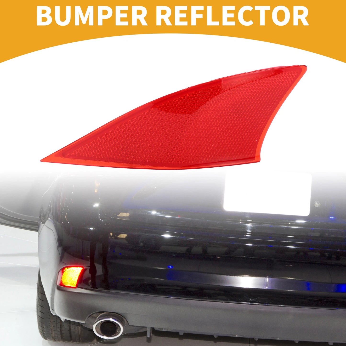 Rear Left Bumper Reflector No. 8192053051 for Lexus IS350 (2014–2021) Red