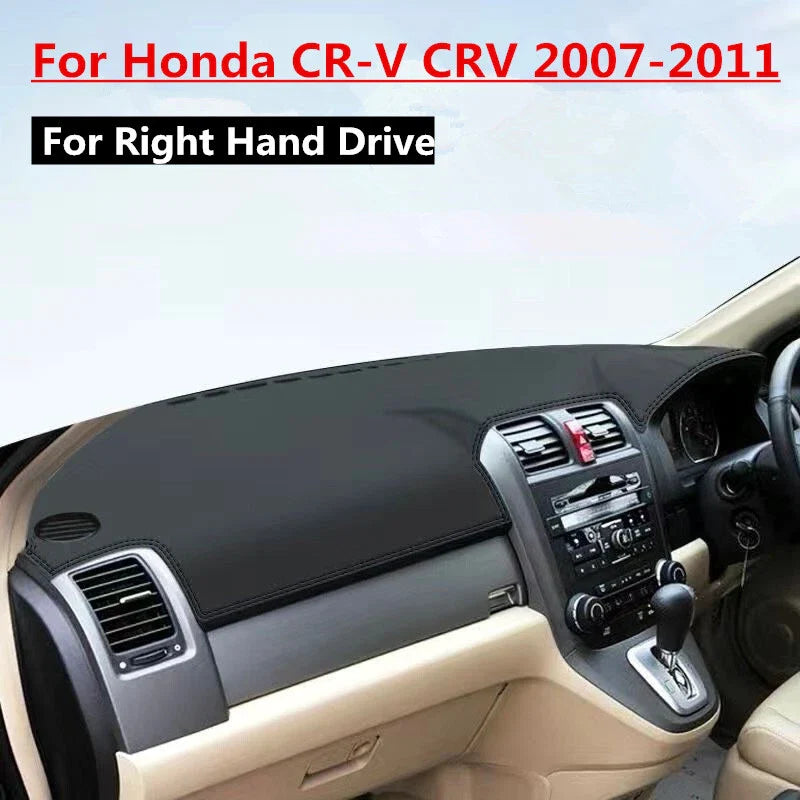 Leather Car Dashboard Cover Dash Protector Mat for Honda CR-V (2007–2011)
