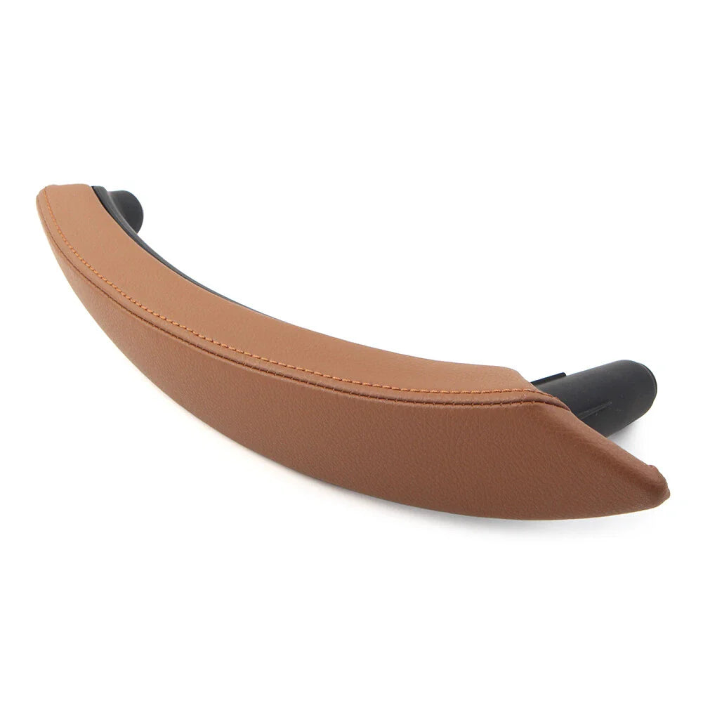 Yellow Brown Door Trim Pull Handle Right Side Real Leather for BMW X5 X6 (2007-2013)