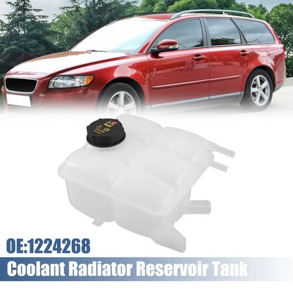 Coolant Radiator Reservoir Tank 1425193 with Cap for Volvo V50 S40 C30 C70 (2004–2012)