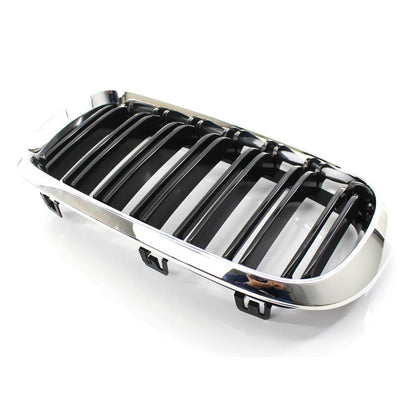 2X Black Chrome Front Grille for BMW X5 F15 X6 F16 M (2014–2018)