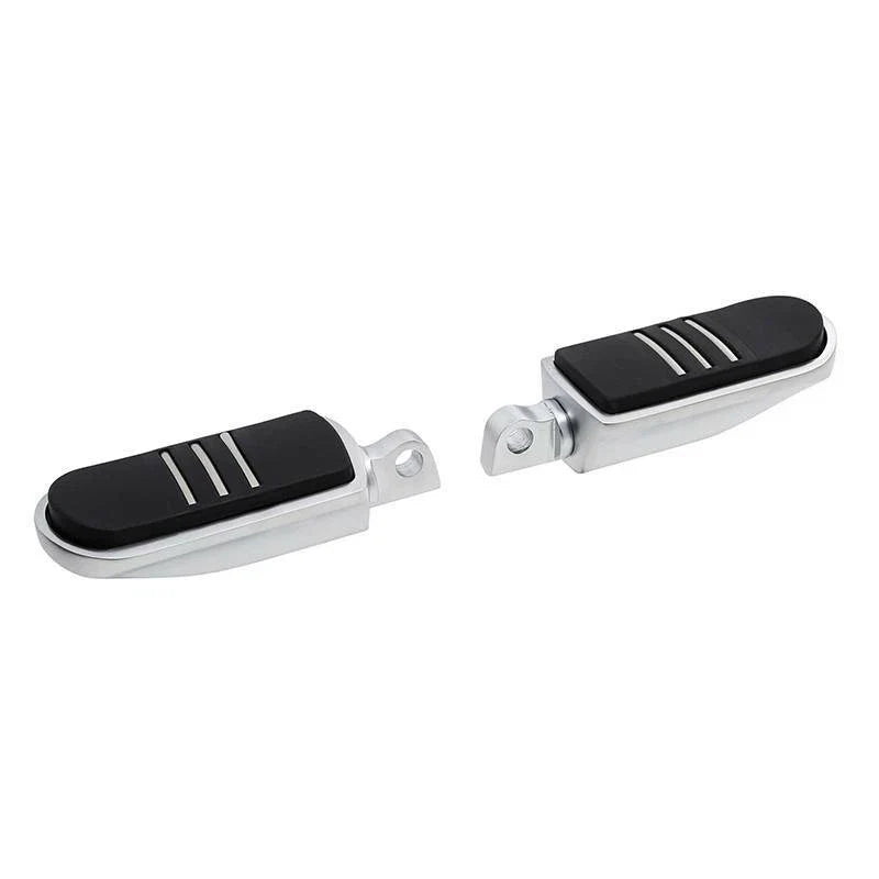 Satin Chrome Footpegs for Harley Touring Limited Softail Fatboy Sportster