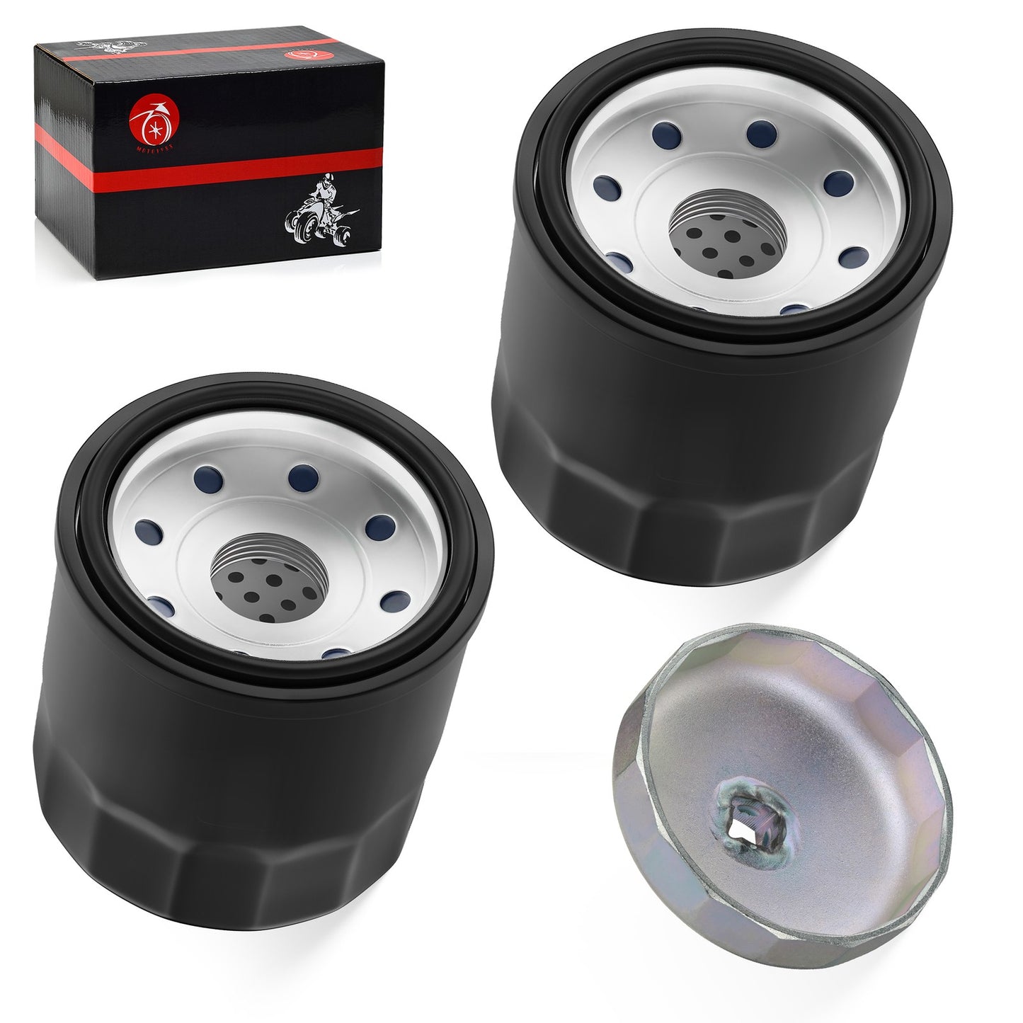 2X Oil Filter for Yamaha FZ-07 FZ-09 FZ-10 FZ6R FZ8 FZS1000 FZ1 FZS600 FZ6 (2013–2020)