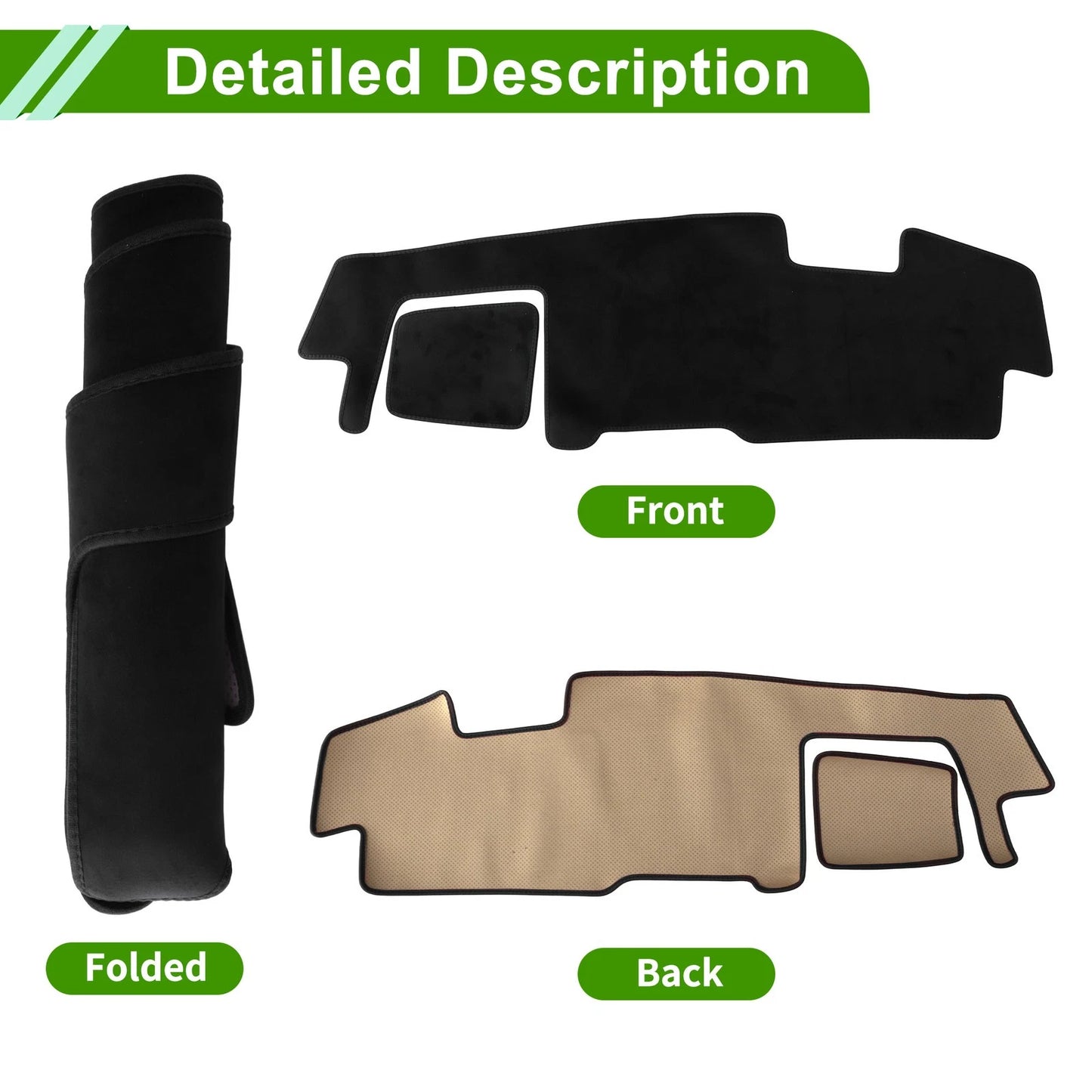 Dashboard Cover for Suzuki Spacia Gear MK53S (2017–Current) Black Flannel