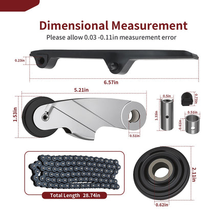Cam Timing Chain Tensioner Guide Roller Kit for Honda CB750 (1972–1978)