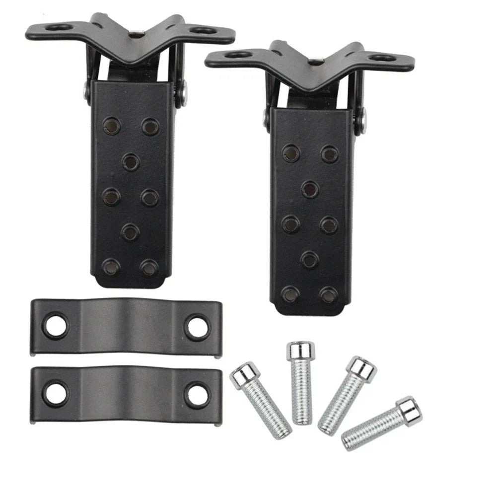 Pedals for Diverse Motorcycle Metal Passenger Black Silver