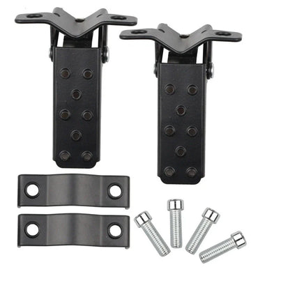 Pedals for Diverse Motorcycle Metal Passenger Black Silver