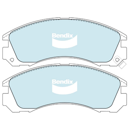 Set of 4 Front Disc Brake Pads for Mitsubishi Galant (1990–1992)