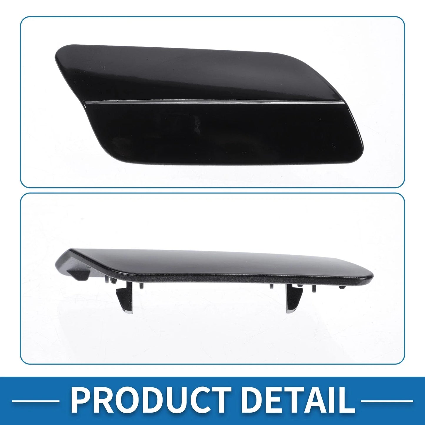 Washer Nozzle Cover Cap Front Right Side Bumper for BMW 640i Black