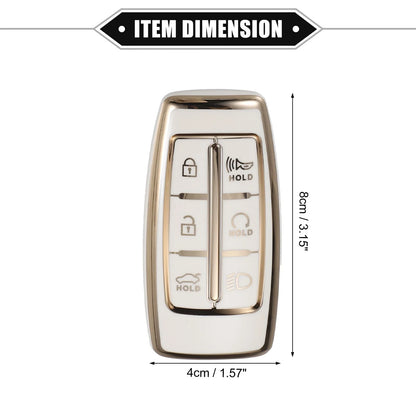 6 x Buttons Key Fob Cover TPU Remote Case for Hyundai ( Specified)