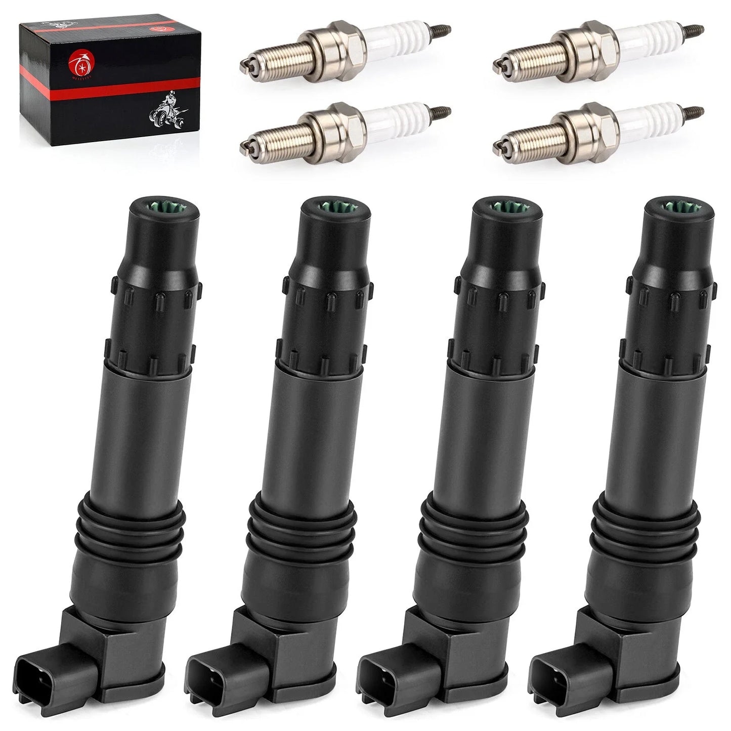 4pcs Ignition Coils & Iridium Plugs for Suzuki GSX-R600/750/1000 (2004-2010)