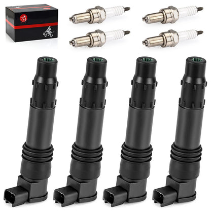 4pcs Ignition Coils & Iridium Plugs for Suzuki GSX-R600/750/1000 (2004-2010)