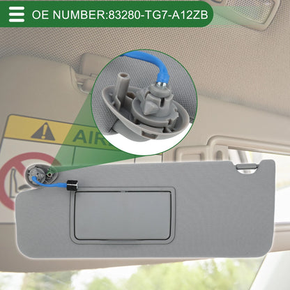 Left Driver Side Sun Visor No. 83280-TG7-A12ZB for Honda Pilot (2017–2022)
