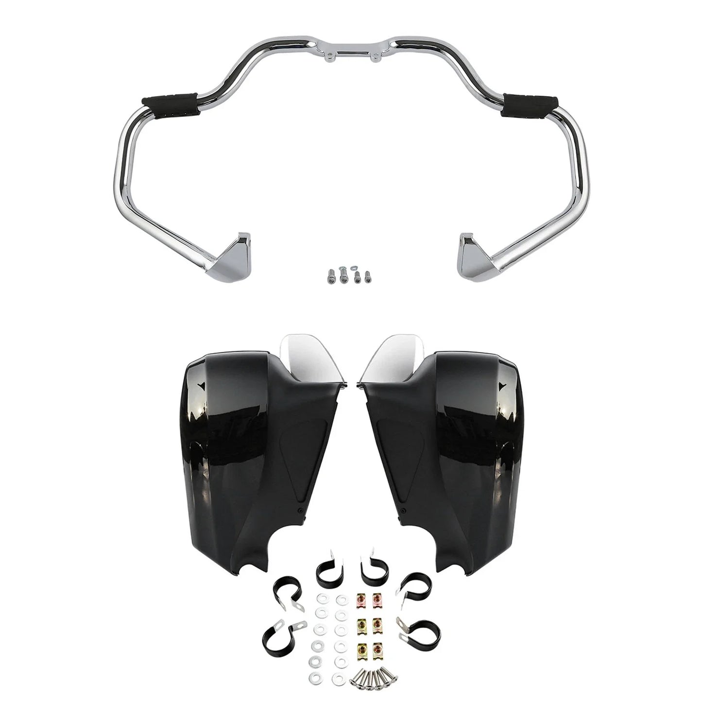 Mustache Engine Guard Bar Lower Vented Fairings for Indian Springfield (16-25)