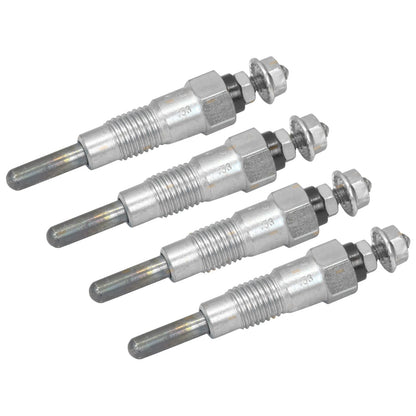 Set of 4 Glow Plugs for Nissan Navara D21 (1986–1987) Diesel 2.5L