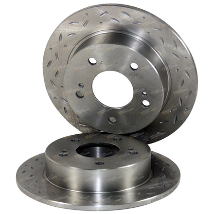 2 Rear Drilled Slotted Disc Brake Rotors for 200SX S14 S15 (1995–2002)