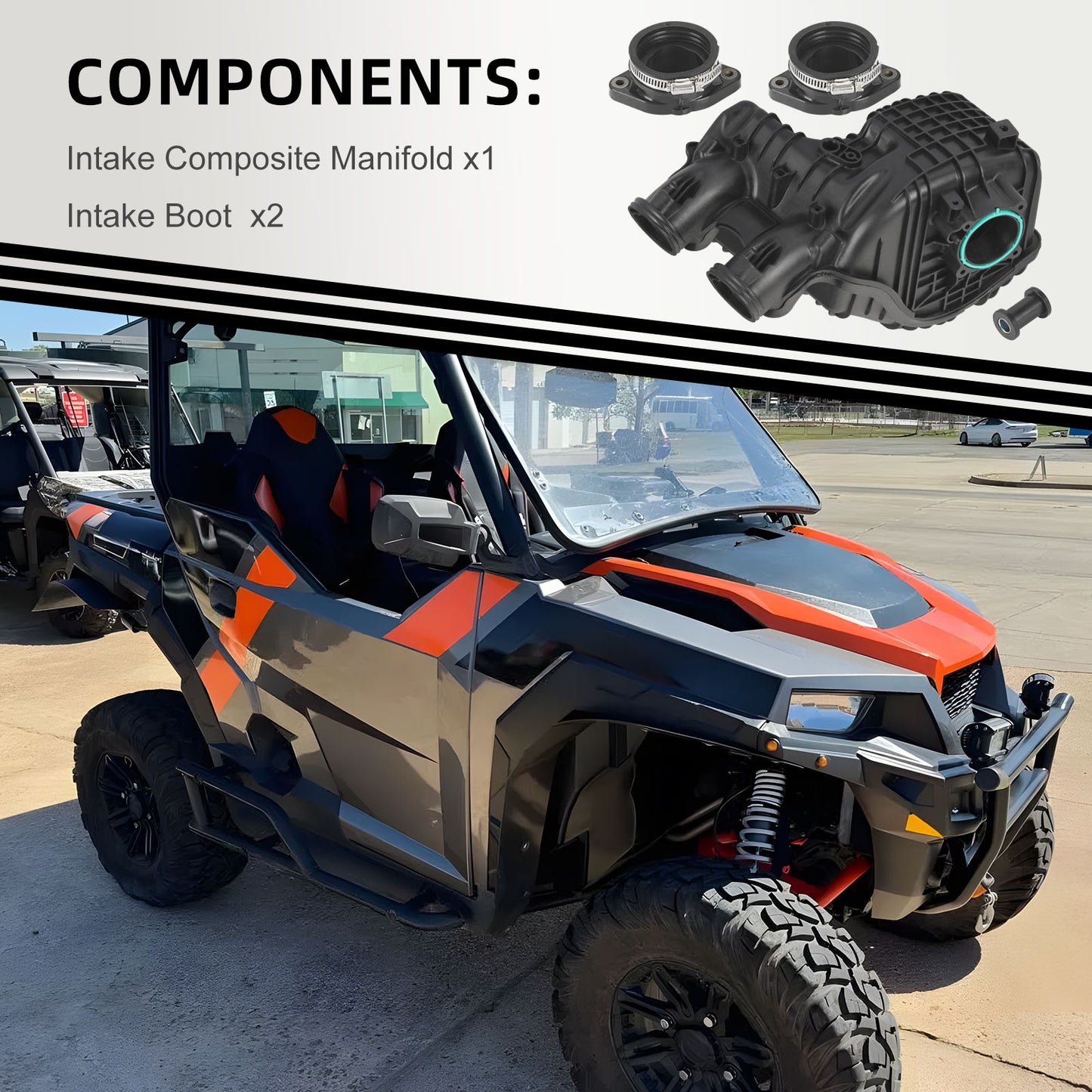 Air Box Intake Manifold & Boot for Polaris Ranger XP 900 Crew (2014–2018)