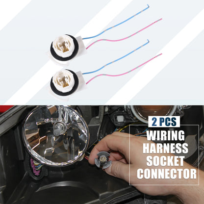 Set of 2 3156A/3156 2-Wire Harness Sockets for LED Turn Signal Lights