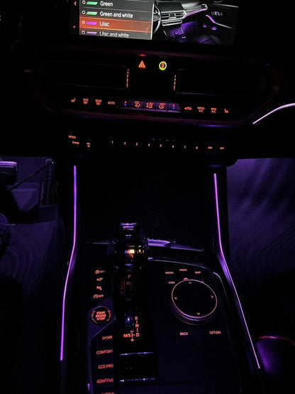 LED Center Console Ambient Lighting for BMW 330i M340i M3 G20 G28 (2019–2025)