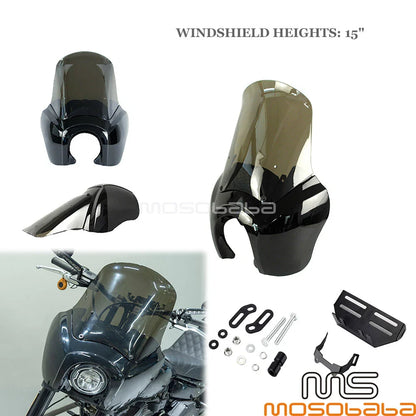 15" Motorcycle Headlight Fairing Windscreen for Harley Low Rider S (2020+)