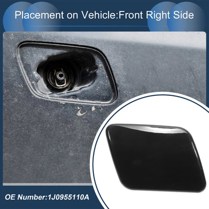Front Right Washer Nozzle Cover Cap for VW Golf 4 (1998–2006) 1 Pcs Black