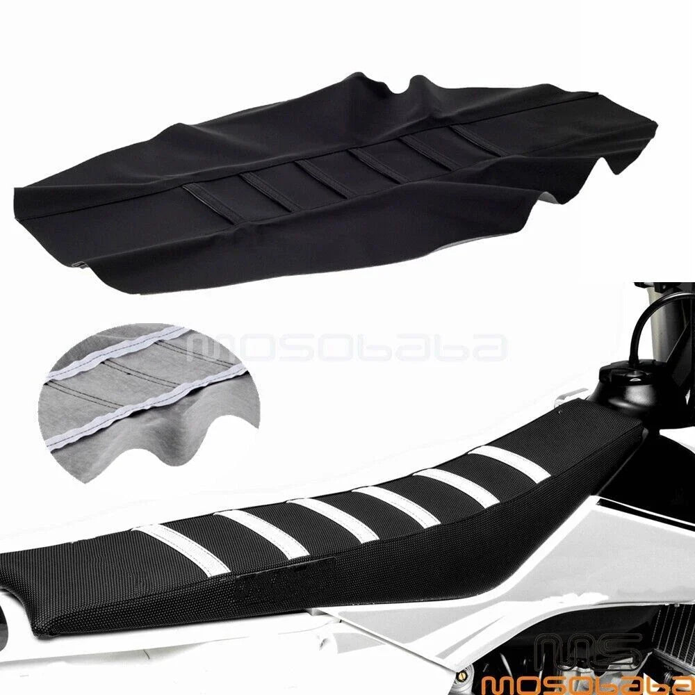 Black Ribbed Gripper Seat Cover for Honda CR125 CR250R CRF150F CRF230F