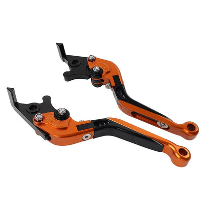 CNC Orange Extendable Brake Clutch Levers for Kawasaki Ninja 125 250 (2018-2023)