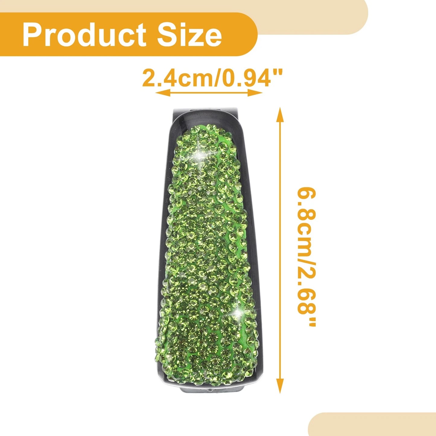 Sunglasses Clip for Universal Fit (1 Pc) - Light Green Rhinestone