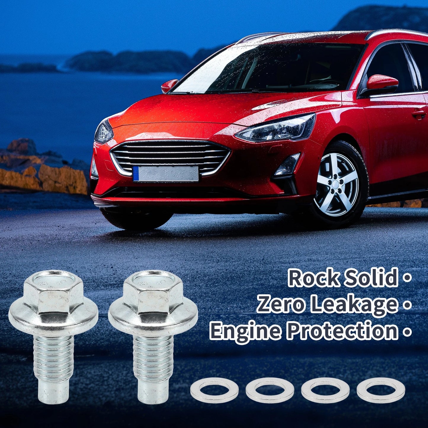 Set of 1 M12x1.75 Engine Oil Drain Plug with Gasket for Car Motorcycle