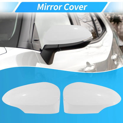 2X White ABS Wing Door Rearview Mirror Cover Cap for Toyota Yaris (2012–2019)