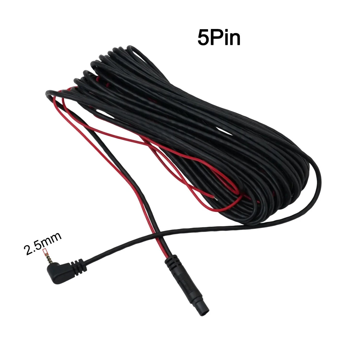 2.5mm Extension Cable 5 Pin Cord Wire for Car DVR Backup Rear View Camera