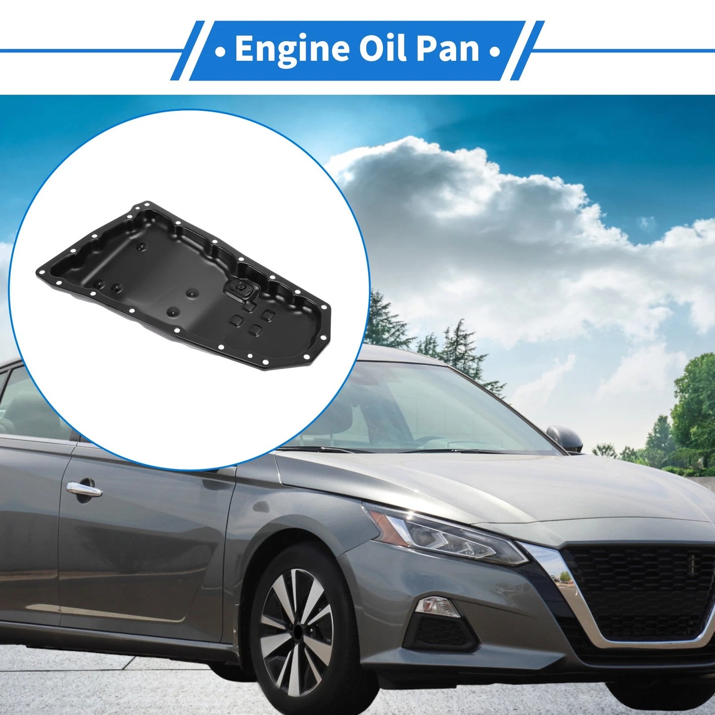 1 Pc Engine Oil Pan No. 3139028X0A for Nissan Altima (2013–2018) Steel Black