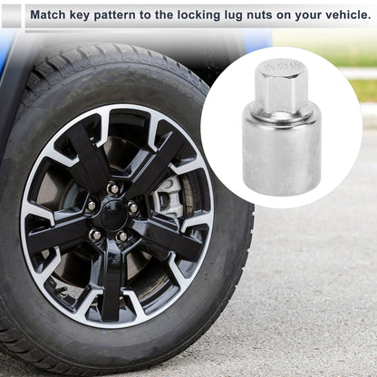 Wheel Lock Lugnut Antitheft Key Socket for Jeep Compass (2007–2023)