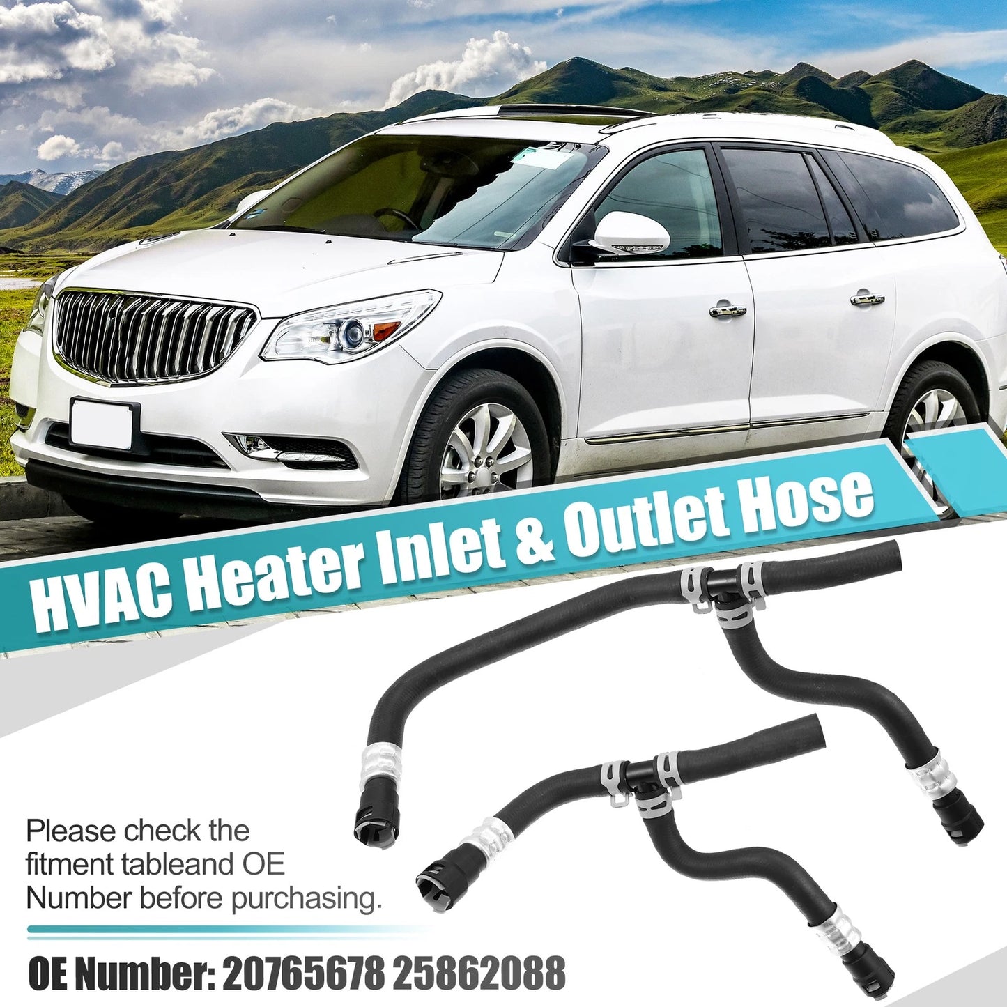 Heater Hose Assembly Set for Chevrolet Traverse, GMC Acadia (2010–2017)