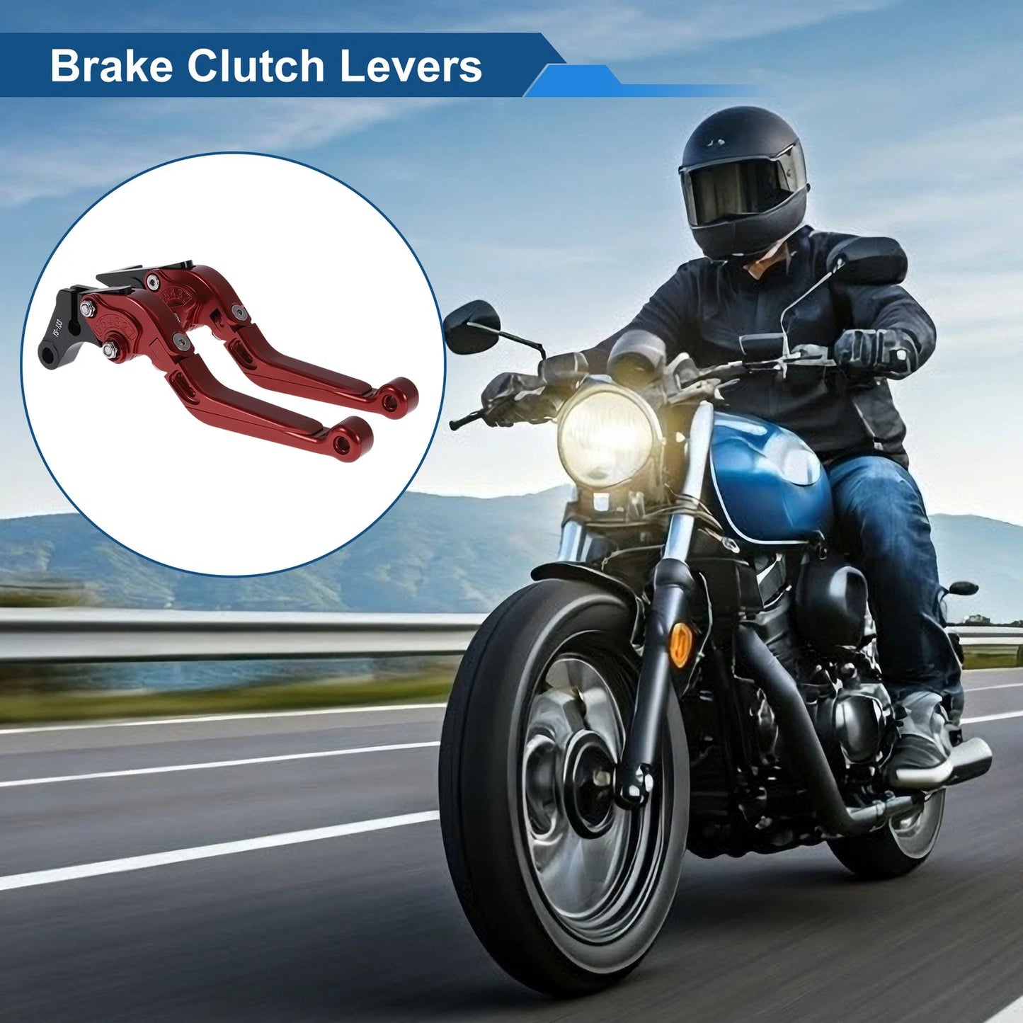 Adjustable Brake Clutch Levers for Suzuki GSXR150 (2017–2020) Solid Red