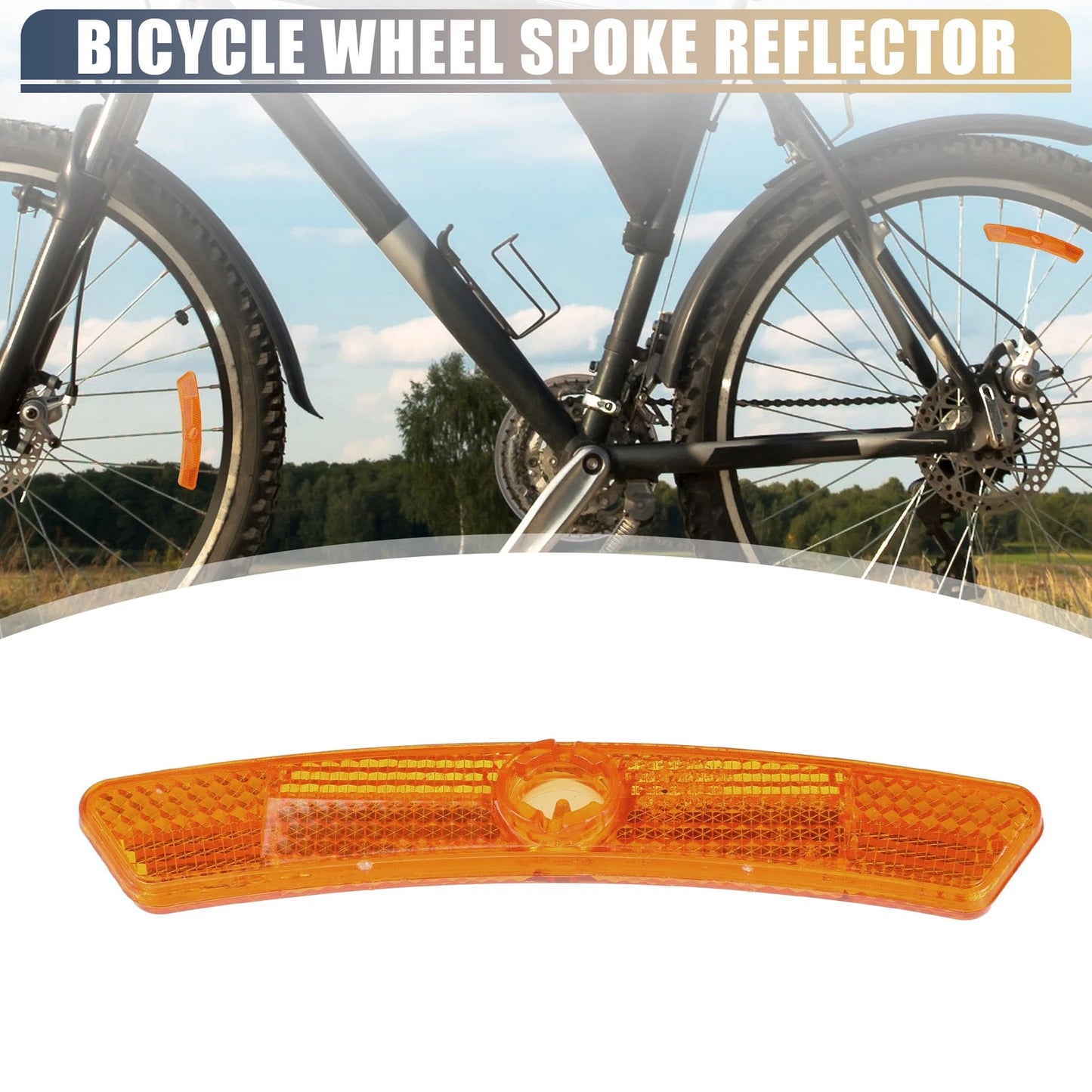 1 Pair Bike Reflectors for Universal Fit (5"x0.79"x0.47", Yellow)