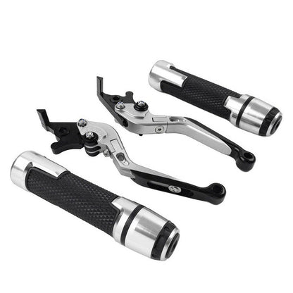 Silver Extendable Brake Clutch Levers Grip Set for Kawasaki ZX10R (2016-2023)