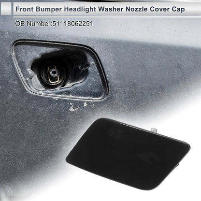 Front Left Washer Nozzle Cover for BMW 335i GT xDrive Black