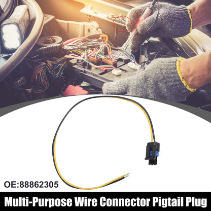 Multi-Purpose Wire Connector Pigtail Plug for Chevy (Plastic, Black, Yellow)