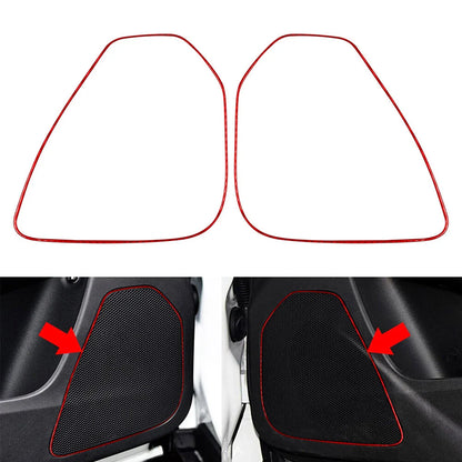 Red Inner Door Speaker Frame Cover Trim for Jeep Cherokee (2014-2020)