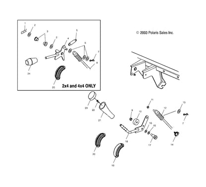 Shift Lever Knob & Cover for Polaris Ranger 425 500 700 800 900 (2001–2014)