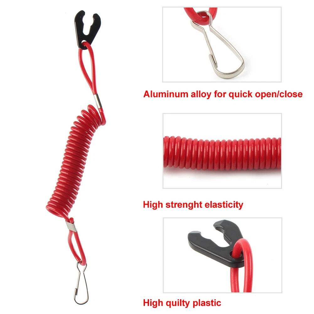 2X Outboard Kill Switch Lanyard Tether for Yamaha